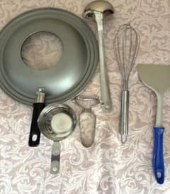 Dishware and cooking utensil set for single person