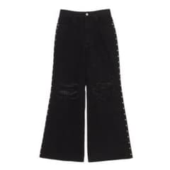 REPAIRED STUDDED BAGGY PANTS AFB BLACK - メルカリ