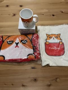ふてニャン グッズセット マグカップ ブランケット トートバッグ　非売品のサムネイル
