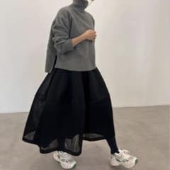 lig. シアーボリュームスカート リグドット 黒 M - メルカリ
