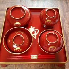 日本製☆男の子用　お食い初め食器セットのサムネイル
