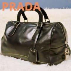 バッグ archive PRADA Leather Mini Boston Bag PRADA Archive leather mini bostonbag 鍵付き - メルカリ