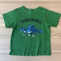 恐竜　スパンコール　Tシャツ　110cmのサムネイル