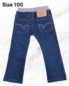 デニムパンツ サイズ100 ウエストゴム　未使用のサムネイル