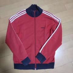 adidas ジップアップジャージ 朱色　XLのサムネイル