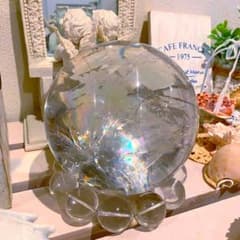 大玉115mm 天然水晶 アイリスクォーツ ロッククリスタル ヒマラヤ スフィアのサムネイル