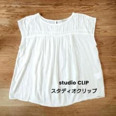 ◆studioCLIPスタディオクリップ◆レーストップス◆白◆M◆L◆透け感◆のサムネイル