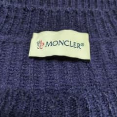MONCLER ネイビー リブ編みニット セーター - メルカリ