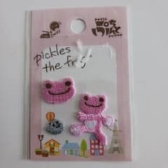 レア！新品未使用　ピクルス・ザ・フロッグ　かえるのピクルス ワッペン ３点セットのサムネイル