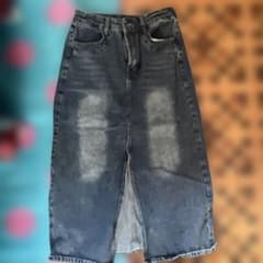 デニムロングスカート フロントスリットのサムネイル