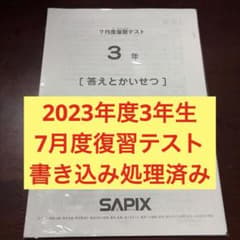 ㉓さ 希少‼️ サピックス SAPIX 3年 7月復習テスト 年間テスト - メルカリ