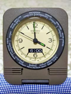 【美品】SEIKO ワールドタイム 置時計　箱・説明書付きのサムネイル