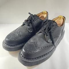 希少サイズ✨ ジョージコックス ウイングチップ ブラック　厚底　シボ革　UK11 希少サイズ✨ ジョージコックス ウイングチップ ブラック 厚底 シボ革