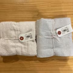 Wガーゼ　刺繍生地2色のサムネイル