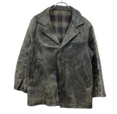 レザージャケット カーコート ボロ ユーロヴィンテージ 60s 70s