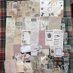 613コラージュ ジャンクジャーナル セット 素材 日記 紙もの