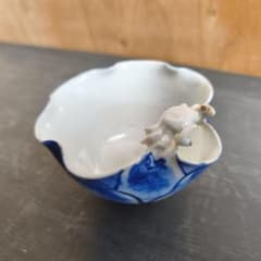 【珍品】湯冷まし 煎茶道具 蟹 染付 珍品】湯冷まし 煎茶道具 蟹 染付 - メルカリ