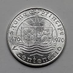 セント・トーマス・プリンス 50 ESCUDOS 1970 silver