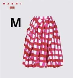 【UNIQLO×マルニ】人気　バルーンシェイプスカート　ピンク　Mのサムネイル