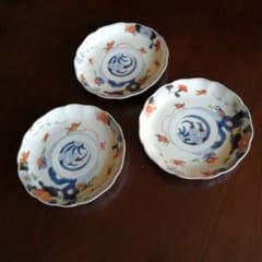 古伊万里 染付錦中皿 3枚 19cm 江戸後期～明治初期 - メルカリ