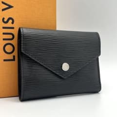 使用わずか❣ヴィトン エピ ポルトフォイユ ヴィクトリーヌ 財布 黒 ルイヴィトン ポルトフォイユ ヴィクトリーヌ エピ 三つ折り財布