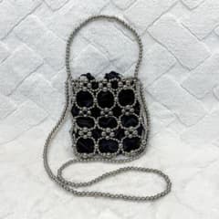 シルバー ハンドバッグ 2way 巾着付きのサムネイル