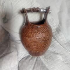 花瓶 フラワーベース 手付き 陶器 焼き物のサムネイル