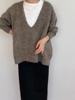 いつきさんコラボ♡Vネックオーバーサイズニットのサムネイル