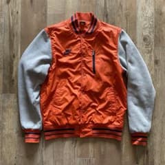 Nike ナイキ オレンジ グレー ナイロン ブルゾン スタジャン 