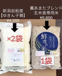 未開封　新潟産岩船産 ゆきん子舞 冬眠米 長期備蓄米 5kg×3袋(15kg) あめねこ様専用①□長期備蓄米3袋 新潟岩船産ゆきん子舞＆薫あまた