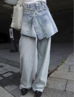 タグ付◎ネオンステッチリメイクデニムパンツ25 AMERI vintage - メルカリ