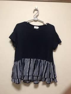 【yori ヨリ】コットンジャガードダブルフレア Tシャツのサムネイル