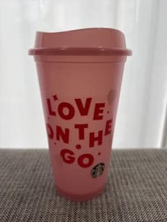 【韓国限定】Starbucks リユーザブルカップ ピンク バレンタインのサムネイル