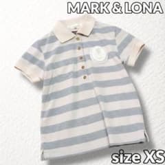 MARK&LONA】ゴルフ ポロシャツ ボーダー スカル刺繍 金ボタン XS