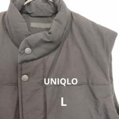 美品UNIQLOユニクロメンズ中綿ベストブラックこれからの季節にのサムネイル