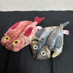 伊東マリンタウン限定　アジの開きくじ　キンメの開き　ぬいぐるみ　4等　2匹セットのサムネイル