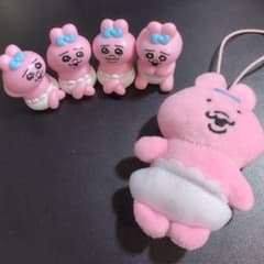 ピンクのクマ キーホルダー 4体セットのサムネイル