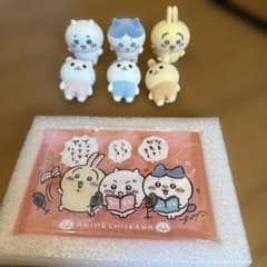 ちいかわ 豪華版特典 フロッキーフィギュアアクリルブロック なんとかバニア ちいかわ なんとかバニア フロッキーフィギュア 6体セット&アクリル