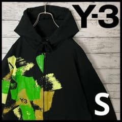 極美品】Y-3 ヨウジヤマモト ペイント ジップアップ パーカー - メルカリ