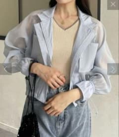 美品 Thevon ゼヴォン スタンドネックドロストシアーブルゾン - メルカリ