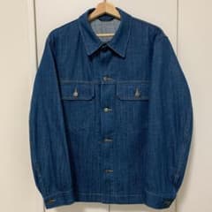 ユニクロU コットントラッカージャケット 64ブルー Lのサムネイル