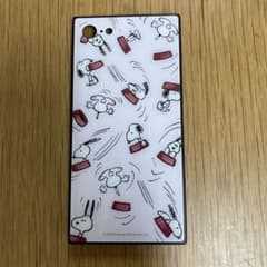 スヌーピー　iphone7 8 SE 硬質ガラスのサムネイル