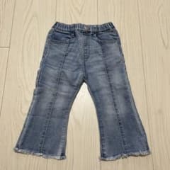 キッズ デニムパンツ センターシーム カットオフのサムネイル