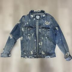 ZARA デニムジャケット ダメージ加工 メンズ Sのサムネイル