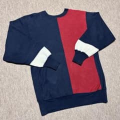 Champion リバースウィーブ クレイジー 紺赤灰 目無 USA製 90s