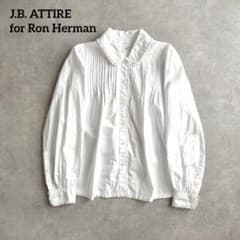 J.B. ATTIRE for Ron Hermanピンタックフリルブラウス 白 - メルカリ