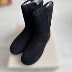 【箱付美品】UGG アグ ムートンブーツ アブリーショート II 24cm 黒