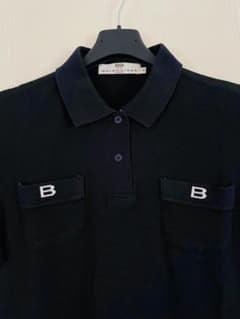 BALENCIAGA ポロシャツ ネイビー ロゴのサムネイル