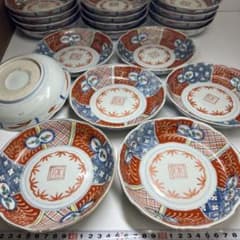 古伊万里　赤絵膾皿19客　木箱付　幅約15.5㎝　東Y8-0410④ 古伊万里 赤絵膾皿19客 木箱付 幅約15.5㎝ 東Y8-0410④ - メルカリ