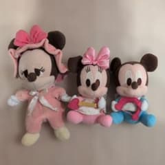 Disney ミニーマウス ミッキーマウス ぬいぐるみ 3点セットのサムネイル